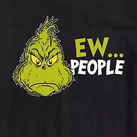 Mens Crew Neck Short Sleeve Regular Fit Grinch Big and Tall Graphic T-Shirt