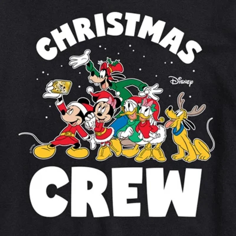 Mens Crew Neck Short Sleeve Regular Fit Mickey and Friends Big Tall Graphic T-Shirt