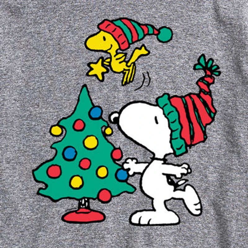 Mens Crew Neck Short Sleeve Regular Fit Snoopy Big and Tall Graphic T-Shirt