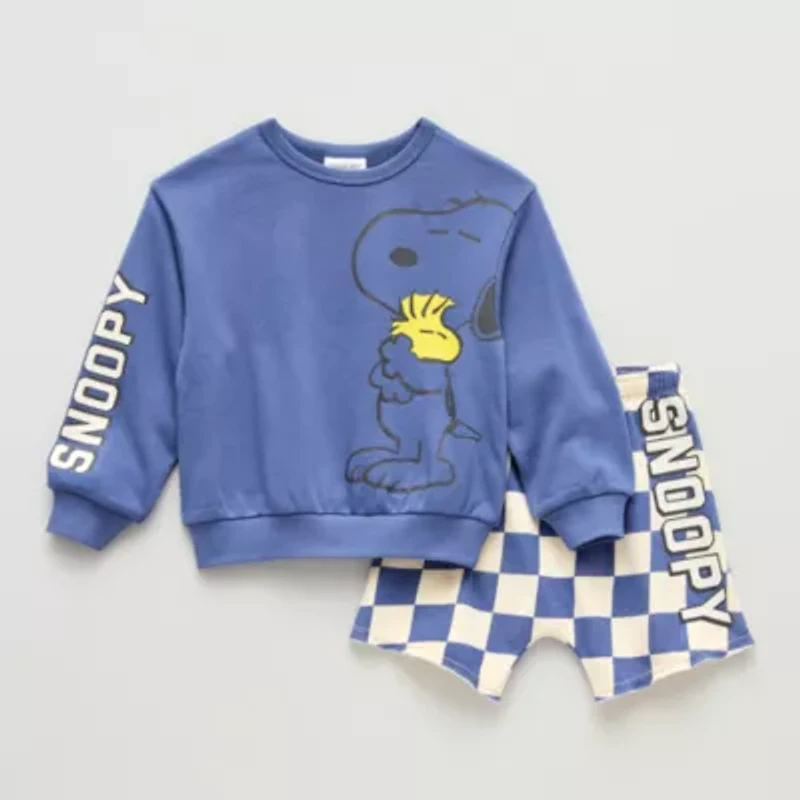 Grayson Little Toddler Boys Snoopy 2-pc. Short Set