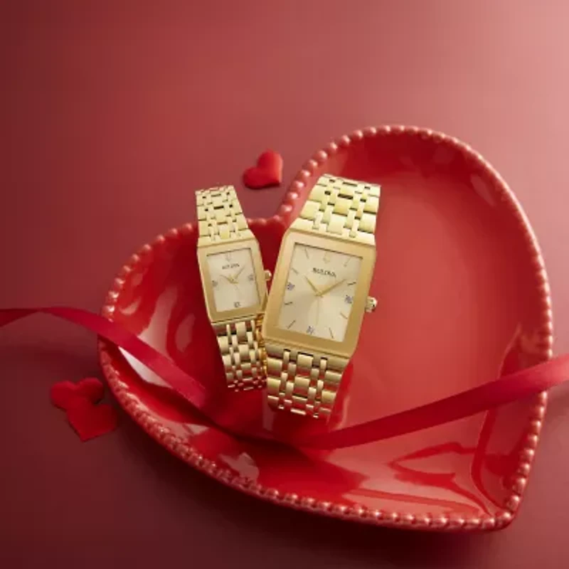 Bulova Quadra Mens Stainless Steel Bracelet Watch 97d120