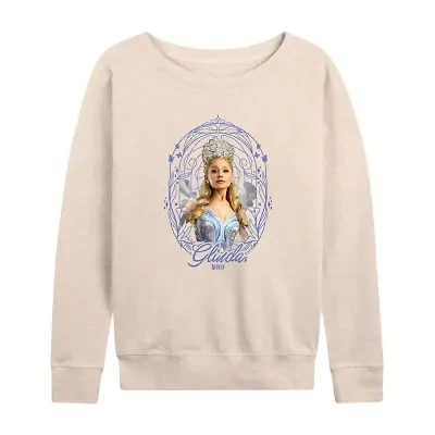 Glinda Frame Womens Boat Neck Long Sleeve Wicked Graphic T-Shirt