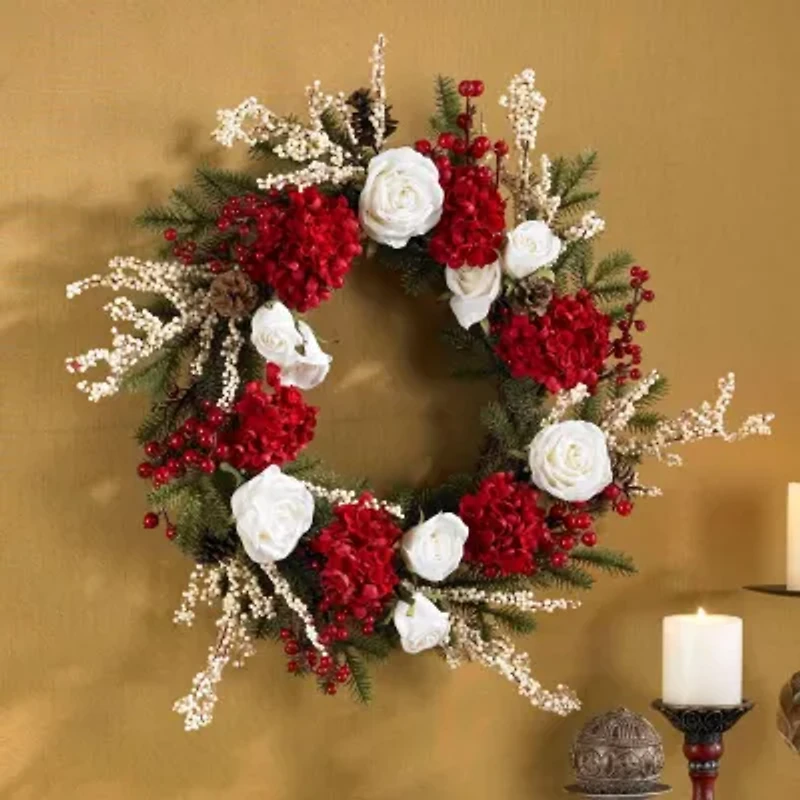 Nearly Natural 24in Wreath