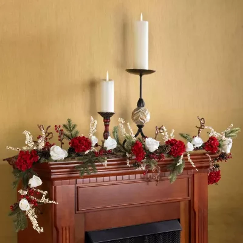 Nearly Natural 28in Pine Cone Christmas Indoor Garland