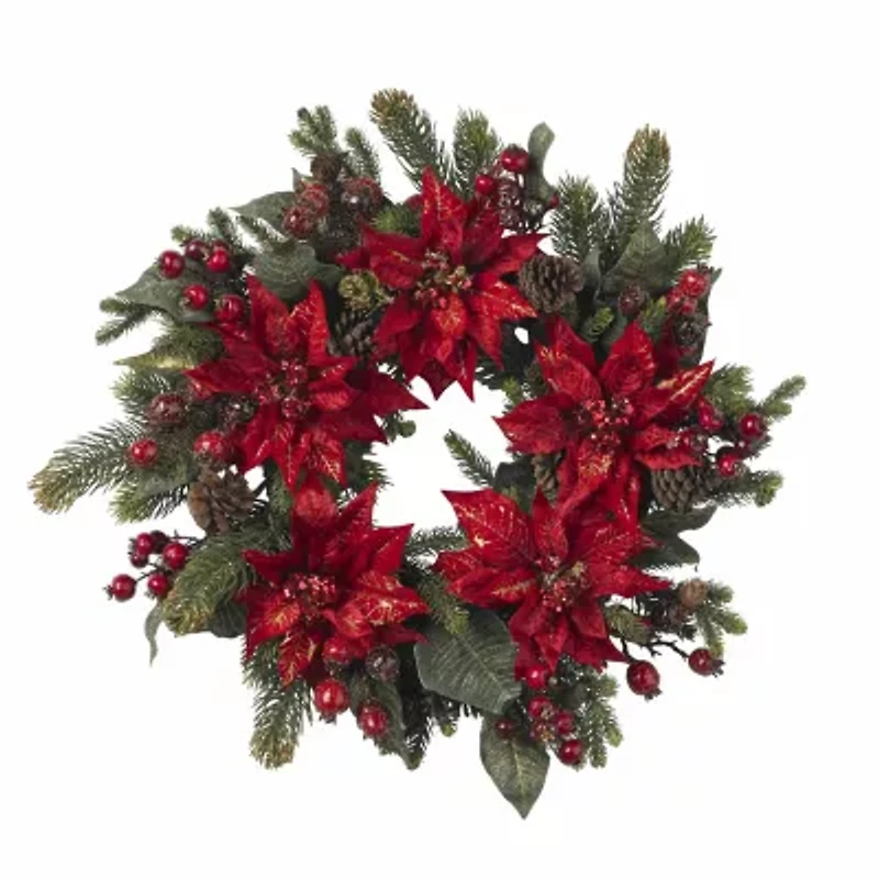 Nearly Natural 24in Wreath