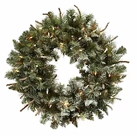 Nearly Natural 30in Lighted Wreath