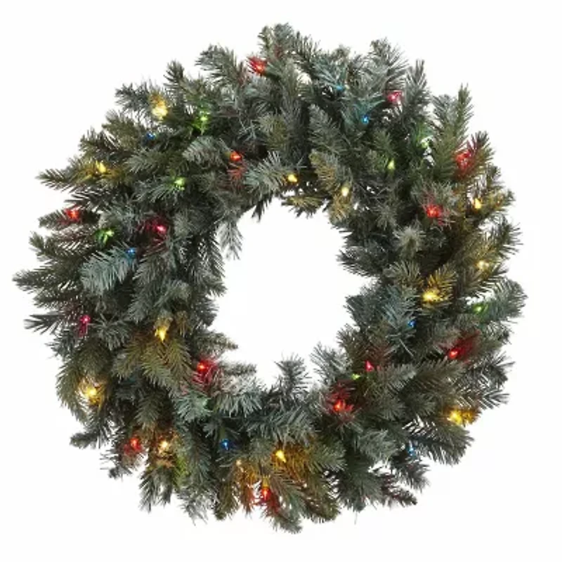 Nearly Natural 30in Lighted Wreath
