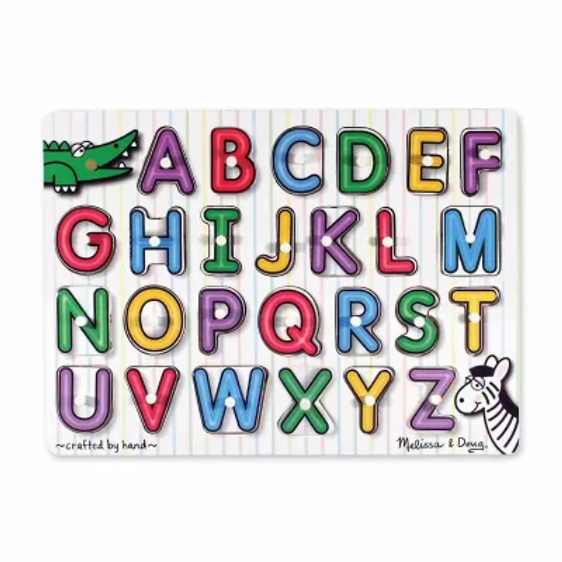Melissa & Doug See-Inside Alphabet Peg Puzzle Interactive Toy