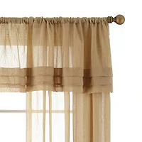 Home Expressions Crushed Voile Rod Pocket Sheer Single Curtain Panel
