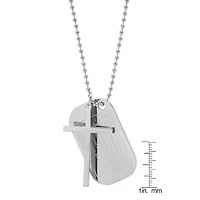 Mens Stainless Steel 30 Inch Pendant Necklace