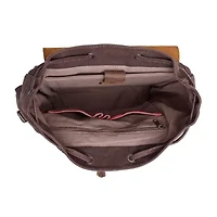 TSD Brand Stone Creek Waxed Canvas Laptop Backpack