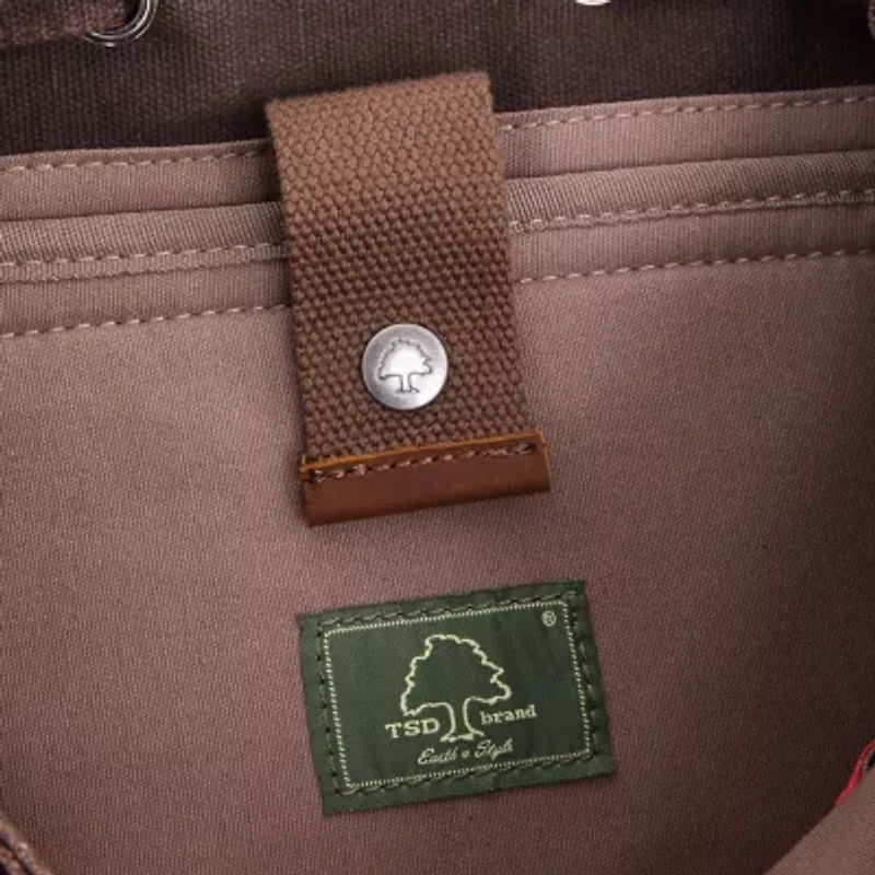 TSD Brand Stone Creek Waxed Canvas Laptop Backpack
