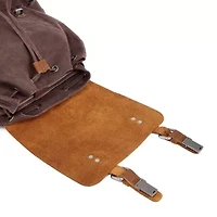 TSD Brand Stone Creek Waxed Canvas Laptop Backpack