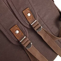 TSD Brand Stone Creek Waxed Canvas Laptop Backpack