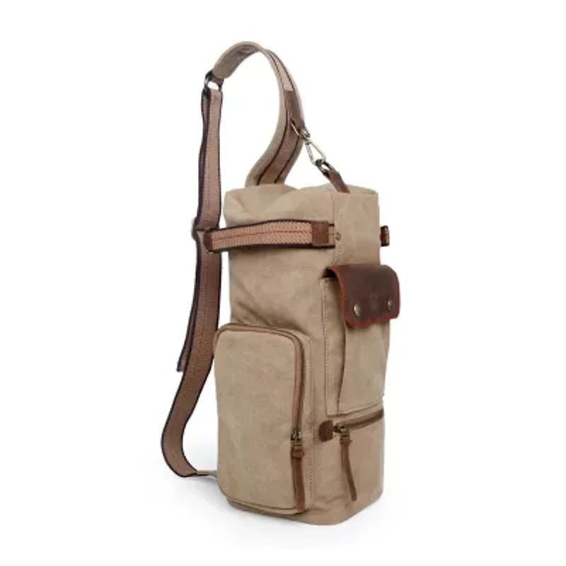 TSD Brand Hill Side Canvas Sling Bag Unisex Adult Adjustable Straps Padded Backpack