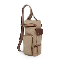TSD Brand Hill Side Canvas Sling Bag Unisex Adult Adjustable Straps Padded Backpack