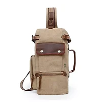 TSD Brand Hill Side Canvas Sling Bag Unisex Adult Adjustable Straps Padded Backpack