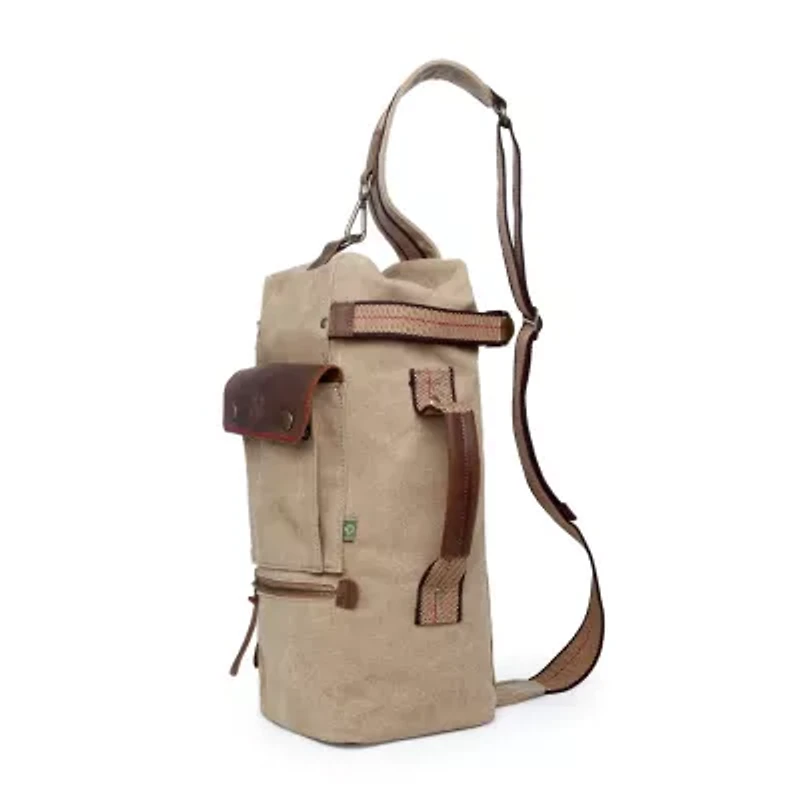 TSD Brand Hill Side Canvas Sling Bag Unisex Adult Adjustable Straps Padded Backpack