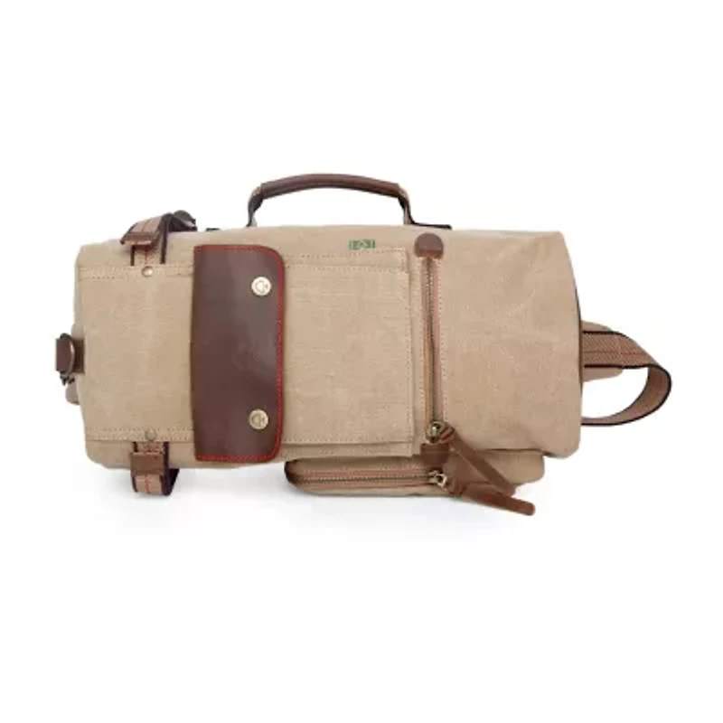 TSD Brand Hill Side Canvas Sling Bag Unisex Adult Adjustable Straps Padded Backpack