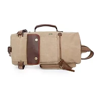 TSD Brand Hill Side Canvas Sling Bag Unisex Adult Adjustable Straps Padded Backpack