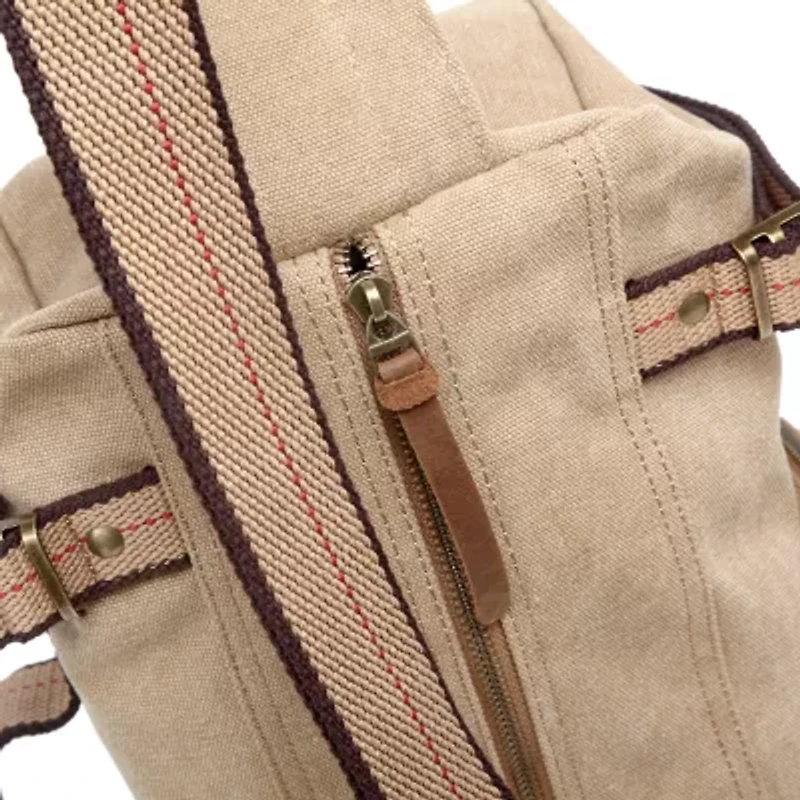 TSD Brand Hill Side Canvas Sling Bag Unisex Adult Adjustable Straps Padded Backpack