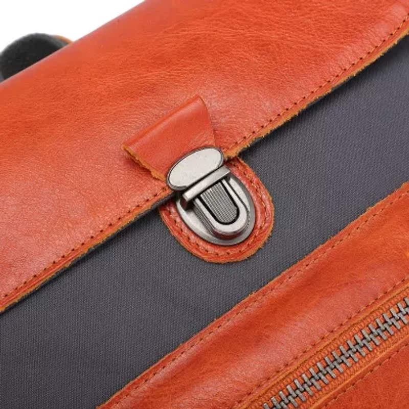 TSD Brand Valley Trail Coated Canvas Unisex Adult Adjustable Straps Padded Straps Backpack