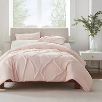 Serta Simply Clean™ Pleated Antimicrobial Treated Duvet Cover Set