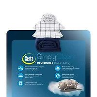 Serta Simply Clean™ Reversible Antimicrobial Treated Complete Bedding Set with Sheets