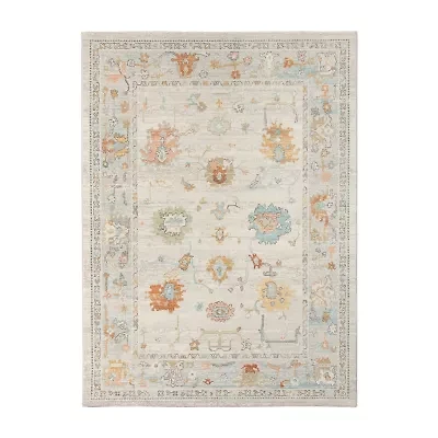 Amer Rugs Bethleham Ara Neutral Bordered Indoor Outdoor Rectangular Accent Rug