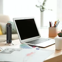 Sharper Image 12" Airbar Usb Powered With Full-Range Tilt Tower Desk Fan