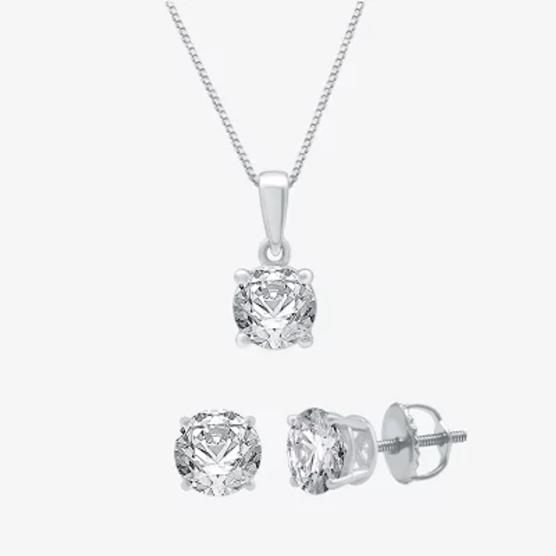3 CT. T.W. Lab Grown White Diamond 14K Gold Round Jewelry Set
