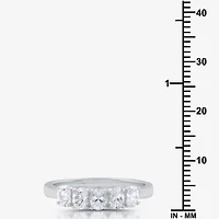 (H-I / Si1-Si2) Womens 2.5MM 1 CT. T.W. Lab Grown White Diamond 10K Gold 5-Stone Anniversary Band