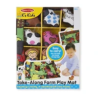 Melissa & Doug Take-Along Farm Play Mat 10-pc. Toy Playset