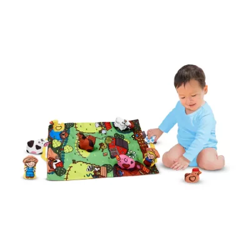 Melissa & Doug Take-Along Farm Play Mat 10-pc. Toy Playset