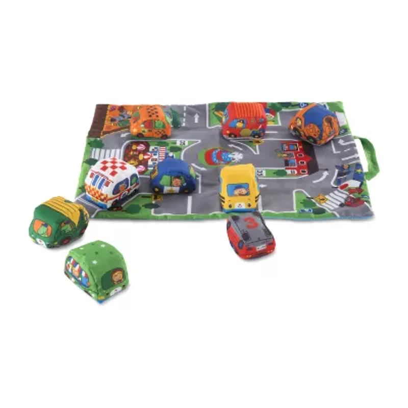 Melissa & Doug Take-Along Town Play Mat 10-pc. Toy Playset