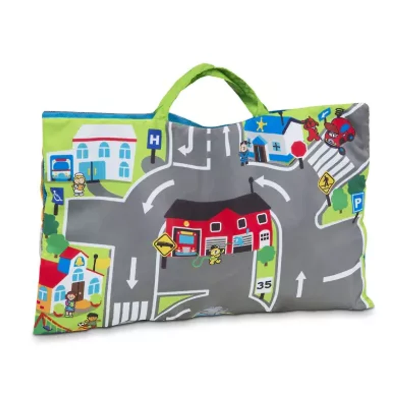 Melissa & Doug Take-Along Town Play Mat 10-pc. Toy Playset