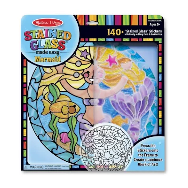 Melissa & Doug Stained Glass - Mermaid Craft Kit