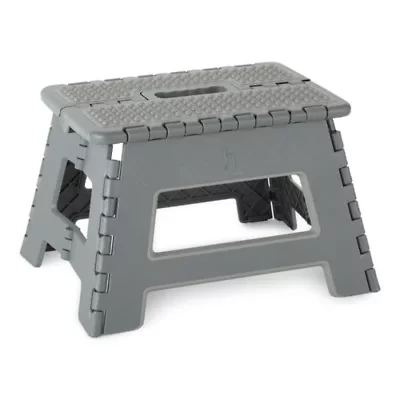 Home Expressions White Plastic Folding Step Stool