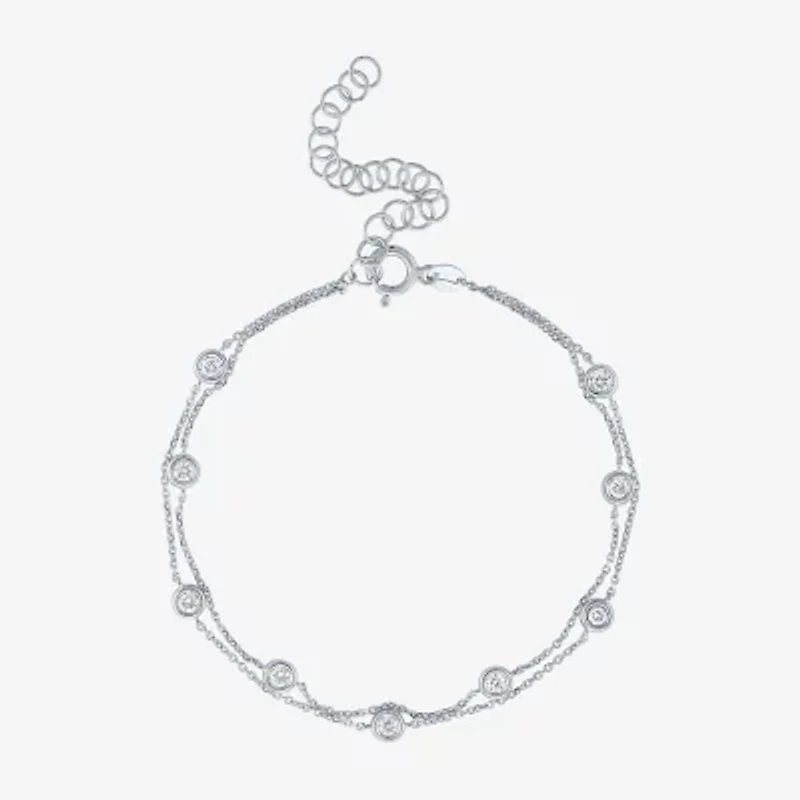 Diamond Addiction (G-H / Si2-I1) 10K Gold 8 Inch Cable Chain Bracelet