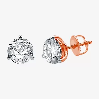 Ever Star (E-F / Si1-Si2) 3 CT. T.W. Lab Grown White Diamond 14K Gold 8.3mm Round Stud Earrings