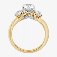 Love Lives Forever (G / Si1-Si2) Womens 2 CT. T.W. Lab Grown White Diamond 10K Gold Round 3-Stone Engagement Ring