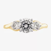 Love Lives Forever (G / Si1-Si2) Womens 2 CT. T.W. Lab Grown White Diamond 10K Gold Round 3-Stone Engagement Ring