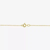 Mens White Cubic Zirconia 14K Gold Cross Pendant Necklace