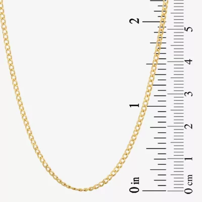 Made in Italy Girls 14K Gold 15 Inch Curb Chain Necklace