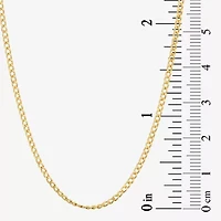 Made in Italy Girls 14K Gold 15 Inch Curb Chain Necklace