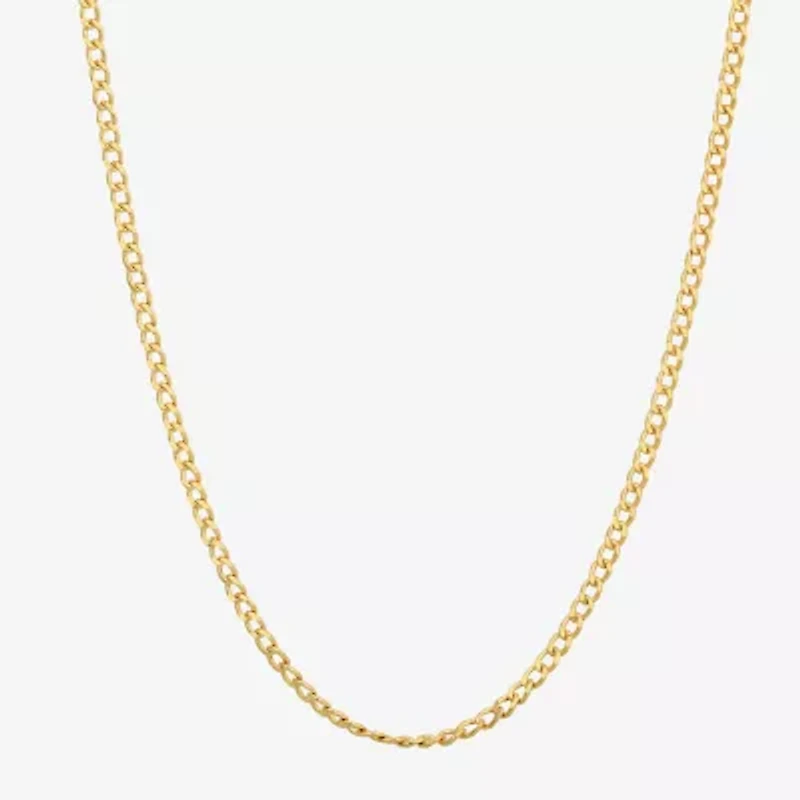 Made in Italy Girls 14K Gold Inch Curb Chain Necklace