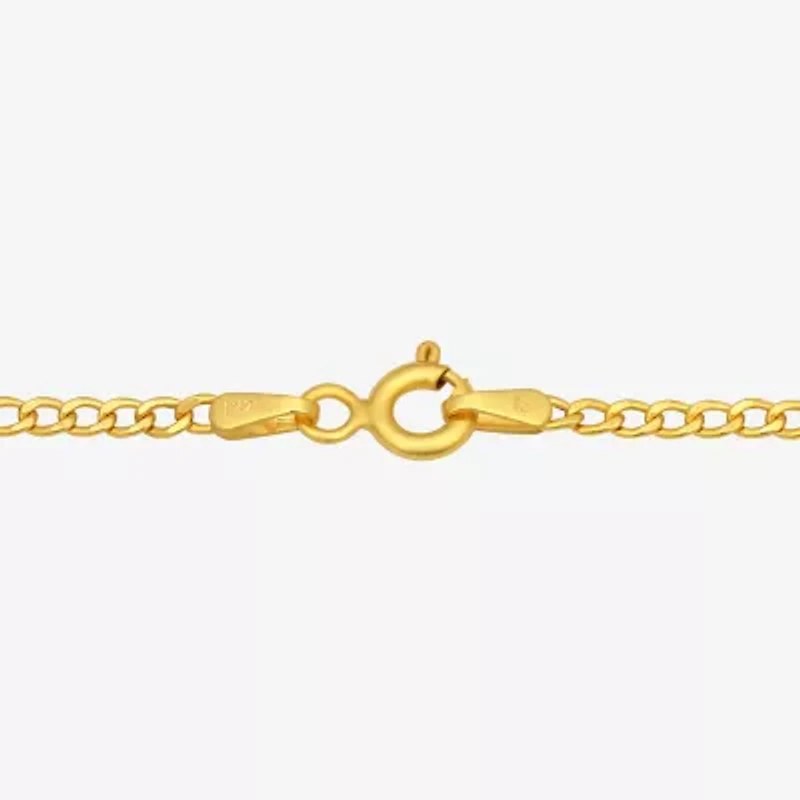 Made in Italy Girls 14K Gold Inch Curb Chain Necklace