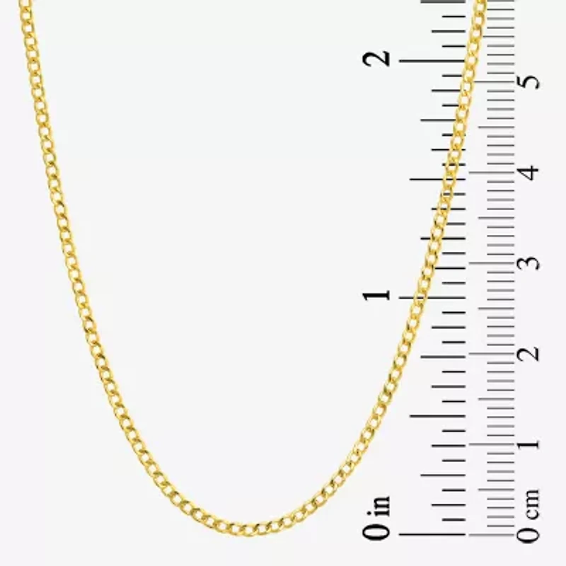 Made in Italy Girls 14K Gold Inch Curb Chain Necklace