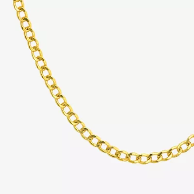Made in Italy Girls 14K Gold Inch Curb Chain Necklace