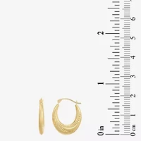 Womens 10K Gold 20mm Round Hoop Earrings